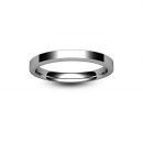 Platinum Chamfered Edge Wedding Ring