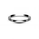 18ct White Gold Chamfered Edge Wedding Ring