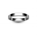 Platinum Chamfered Edge Wedding Ring