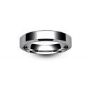 Platinum Chamfered Edge Wedding Ring