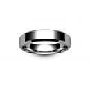 Platinum Chamfered Edge Wedding Ring