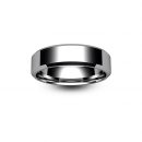 Platinum Chamfered Edge Wedding Ring