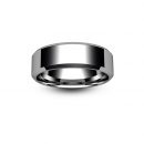 Platinum Chamfered Edge Wedding Ring