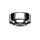 Platinum Chamfered Edge Wedding Ring