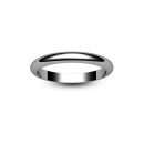 18ct White Gold D Shape Wedding Ring