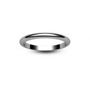 18ct White Gold D Shape Wedding Ring