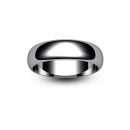 18ct White Gold D Shape Wedding Ring