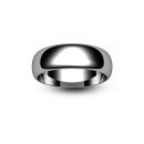 18ct White Gold D Shape Wedding Ring