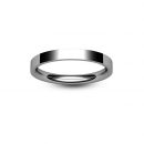 18ct White Gold Flat Court Wedding Ring