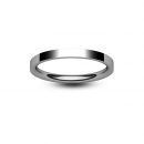 18ct White Gold Flat Court Wedding Ring