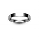 18ct White Gold Flat Court Wedding Ring