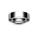 18ct White Gold Flat Court Wedding Ring