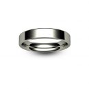 9ct White Gold Modern Flat Court Wedding Ring