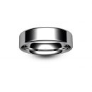 9ct White Gold Modern Flat Court Wedding Ring