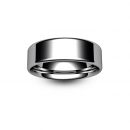 9ct White Gold Modern Flat Court Wedding Ring