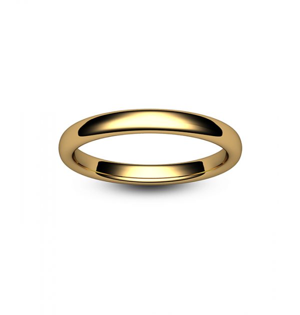 18ct Yellow Gold Slight Court Wedding Ring