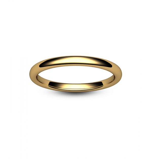 18ct Yellow Gold Slight Court Wedding Ring