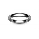 18ct White Gold Slight Court Wedding Ring