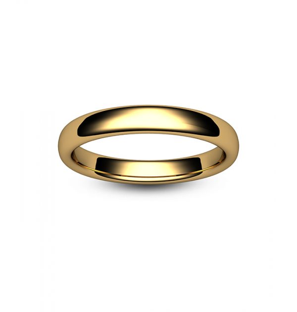 18ct Yellow Gold Slight Court Wedding Ring