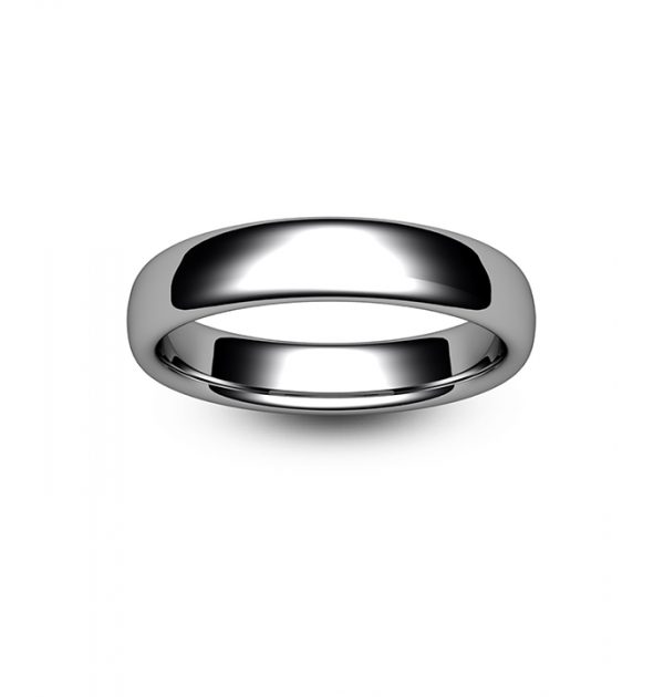 18ct White Gold Slight Court Wedding Ring