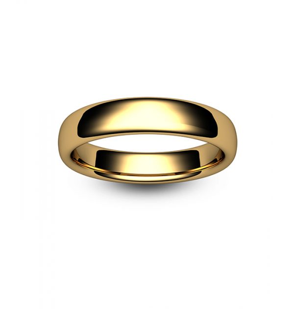 18ct Yellow Gold Slight Court Wedding Ring