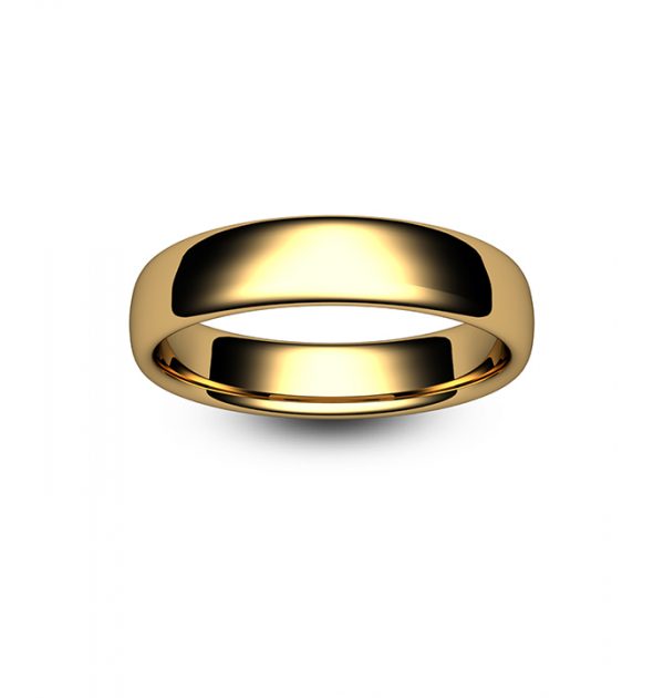 18ct Yellow Gold Slight Court Wedding Ring