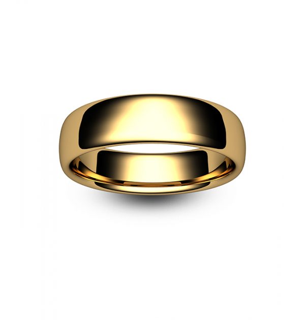 18ct Yellow Gold Slight Court Wedding Ring