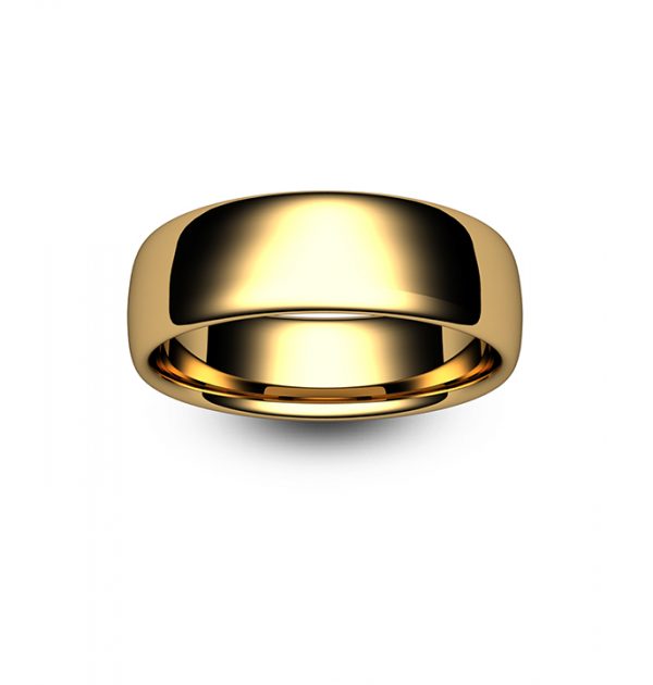 18ct Yellow Gold Slight Court Wedding Ring