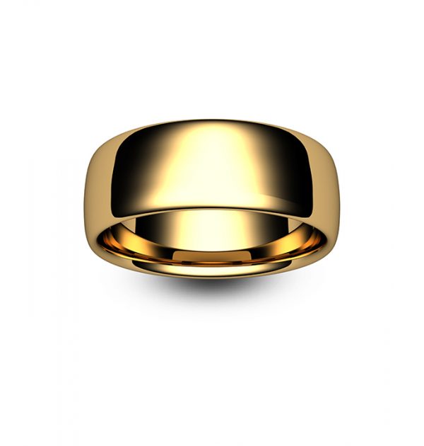 18ct Yellow Gold Slight Court Wedding Ring