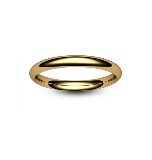 18ct Yellow Gold Traditional Court Wedding Ring