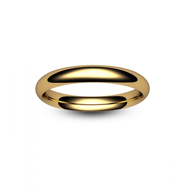 18ct Yellow Gold Traditional Court Wedding Ring