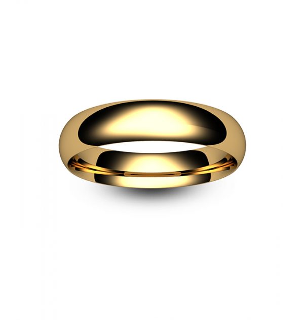 18ct Yellow Gold Traditional Court Wedding Ring