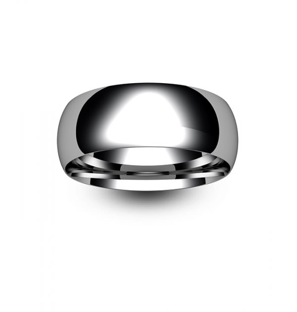 18ct White Gold Traditional Court Wedding Ring